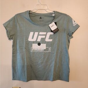 UFC Reebok Green "Respect The Fight" Short Sleeve T-Shirt Size large